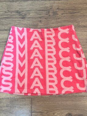 Marc Jacobs Summer of Marc Pink Monogram Terry Cloth Mini Skirt Size XS NWOT